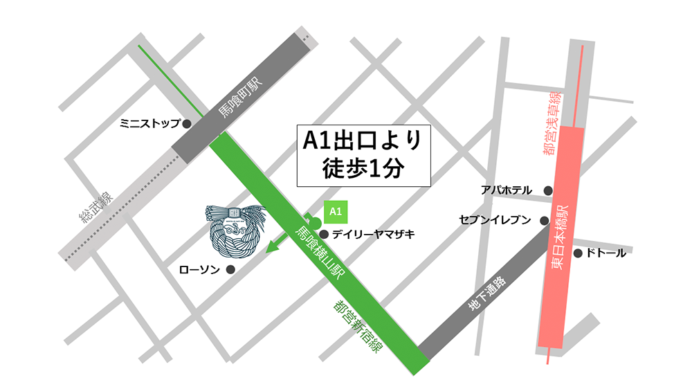 最寄り駅からの地図